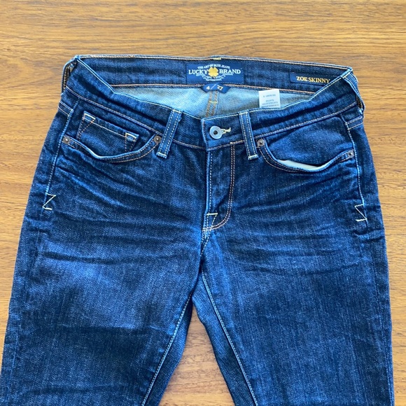 Lucky Brand Zoe Skinny Dark Jeans 4/27 - Picture 3 of 14